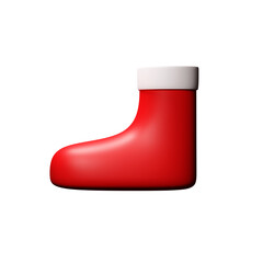 Red And White Socks 3D Render Illustration.