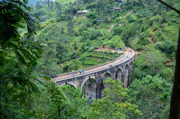 Fototapeta premium Nine Arch Bridge, Ella City, Srilanka 2 2022.10.02 - nine arch bridge also called the `bridge in the sky