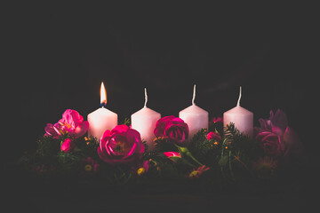 advent wreath with four candles