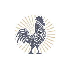 Rooster logotypes . Rooster logo, Rooster vintage produce elements. Badges and design elements depicting Cock. Rooster Vector