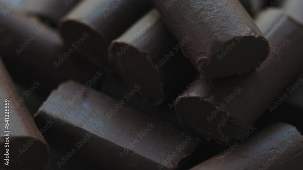 Poster chocolates rotate in a circle. High quality 4k footage