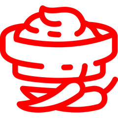chilli paste line illustration