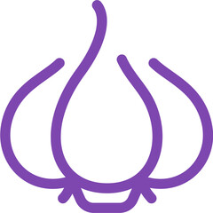 garlic line icon