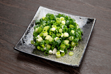 万能ネギの小口切り