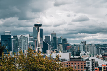 Seattle Space needle with the iconic Skyline