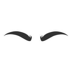 Eyebrow realistic and cartoon style