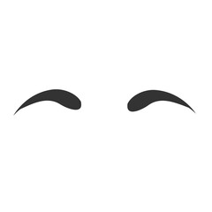 Eyebrow realistic and cartoon style