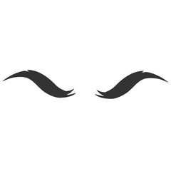 Eyebrow realistic and cartoon style