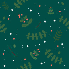 Seamless Christmas and New Year Pattern