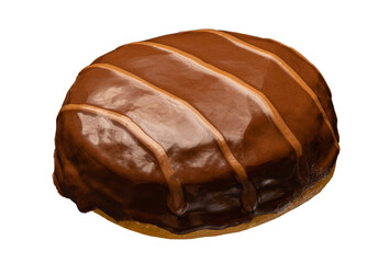 Donut with chocolate glaze