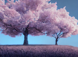 Naklejka premium Outdoors Love Dress Blossom Grass Sky Bloom Spring Summer Leaf Nature Forest Park Garden Season Tree Pink Woman Beauty Trees Flower Blooming Landscape Outdoor Flowers