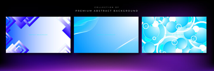Abstract design with blue geometric background. Blue minimal simple presentation background. Vector abstract graphic design banner pattern background template.