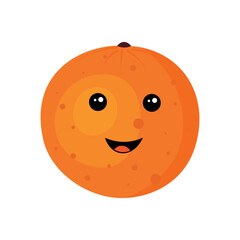 Collection of funny cartoon colorful fruits. Vector illustrations for children. Cute characters with different emotions.