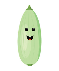 Collection of funny cartoon colorful, vegetables. Vector illustrations for children. Cute characters with different emotions.