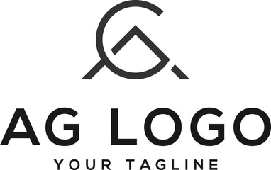AG A G Letter Logo Design vector