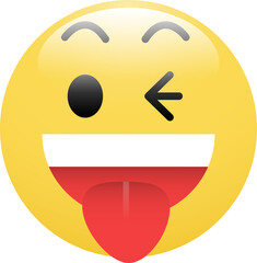 Cheeky face emoticon.