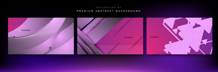 Abstract background with curved lines in dark purple and pink gradient colors