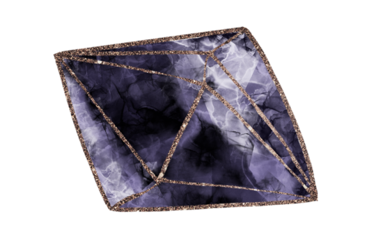 Gem stone - dark violet and white marbling jewelry stone. Watercolor Violet and white resembling marble. Designed for magic, witchcraft, wizardry, witchery, tarot cards.