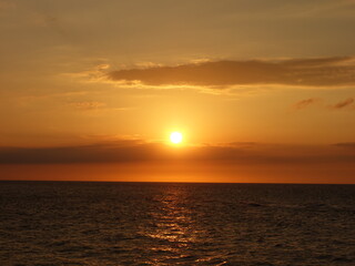 日本海に沈む夕日