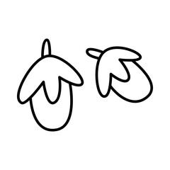 Obraz premium Vector doodle illustration of an acorn, Christmas and New Year vector clipart