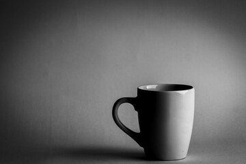 Coffee mug in black and white
