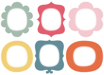 set of labels and frames