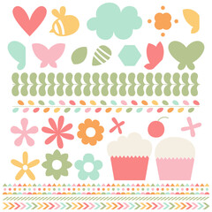 set of spring elements for design