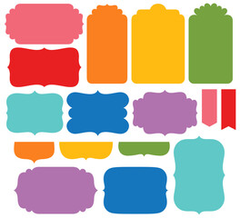 colorful tags and planner labels