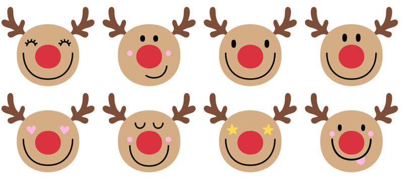 Cute reindeer emojis