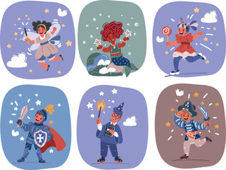 Superheroes Kids Friends Playing Togetherness Fun Concept