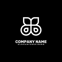 Modern initial BB logo letter simple and creative design concept