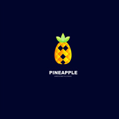 pineapple logo colorful gradient design