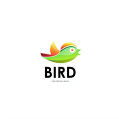 bird logo colorful gradient design