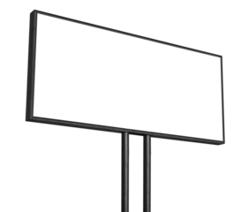 Blank billboard on transparent background
