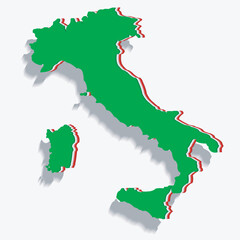 vector map of italy