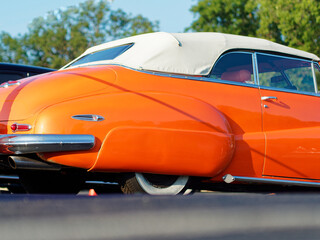 Fototapeta na wymiar Orange Vintage Buick Car