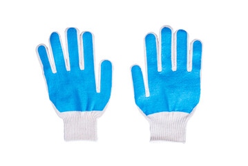 Work gloves on a white isolated background