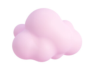 3D Clouds. Fluffy clouds in the sky for decorating cartoon scenes.