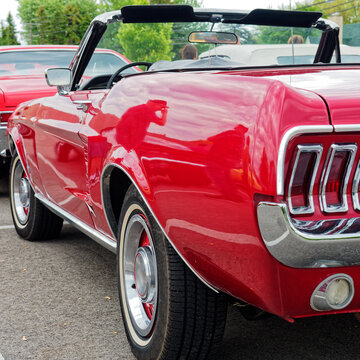 Red Mustang Car