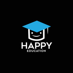 Modern Happy Education Logo Design Template For Your Business