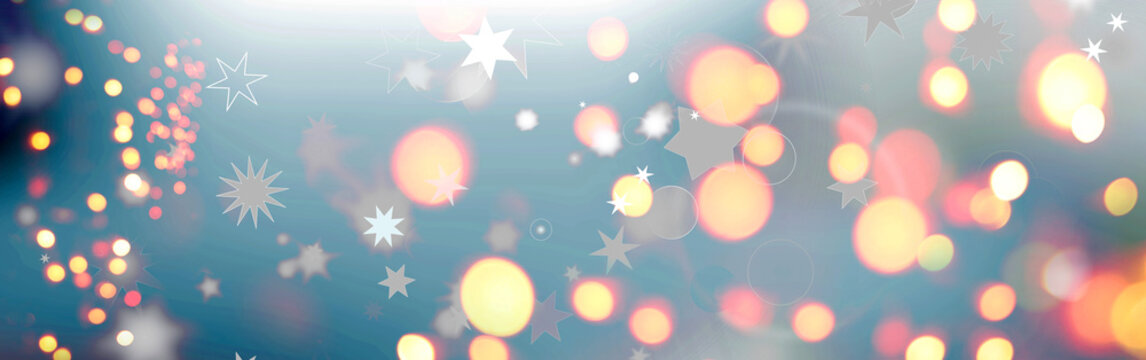 lichter sterne weihnachten bokeh karte