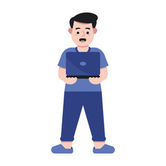 Man Flat Illustration