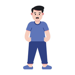 Man Flat Illustration