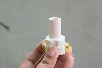 Dry powder inhaler or DPI device for deliver medication to the lungs in the form of a dry powder to...