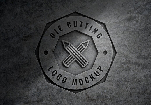 Wall Sign Logo Mockup
