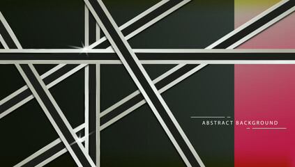 Abstract Modern background shape black white metalic futuristic	