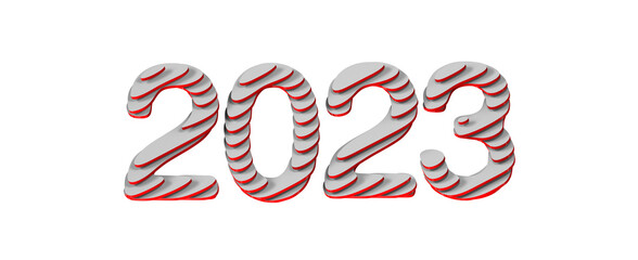 Obraz premium New Year 2023 Creative Design Concept - 3D Rendered Image