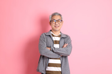 Asian Man on Pink