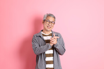 Asian Man on Pink