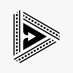 Play Music Video, Media Player app button icon logo design inspiration